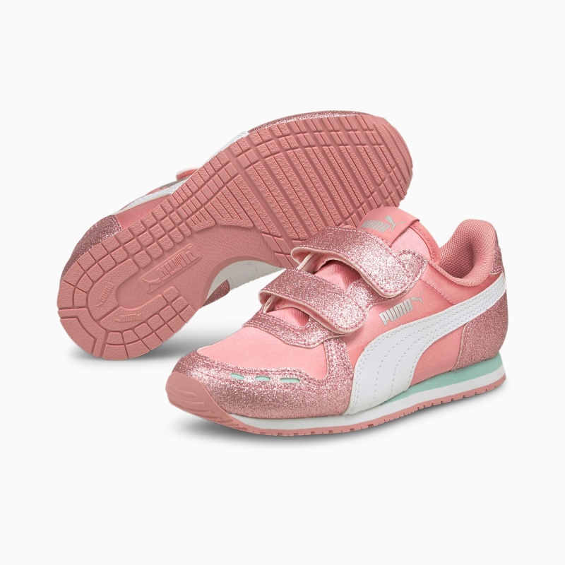 Tenis Basquetbol Puma Cabana Racer Glitz Ac Ps Blancos | 49201BMJI