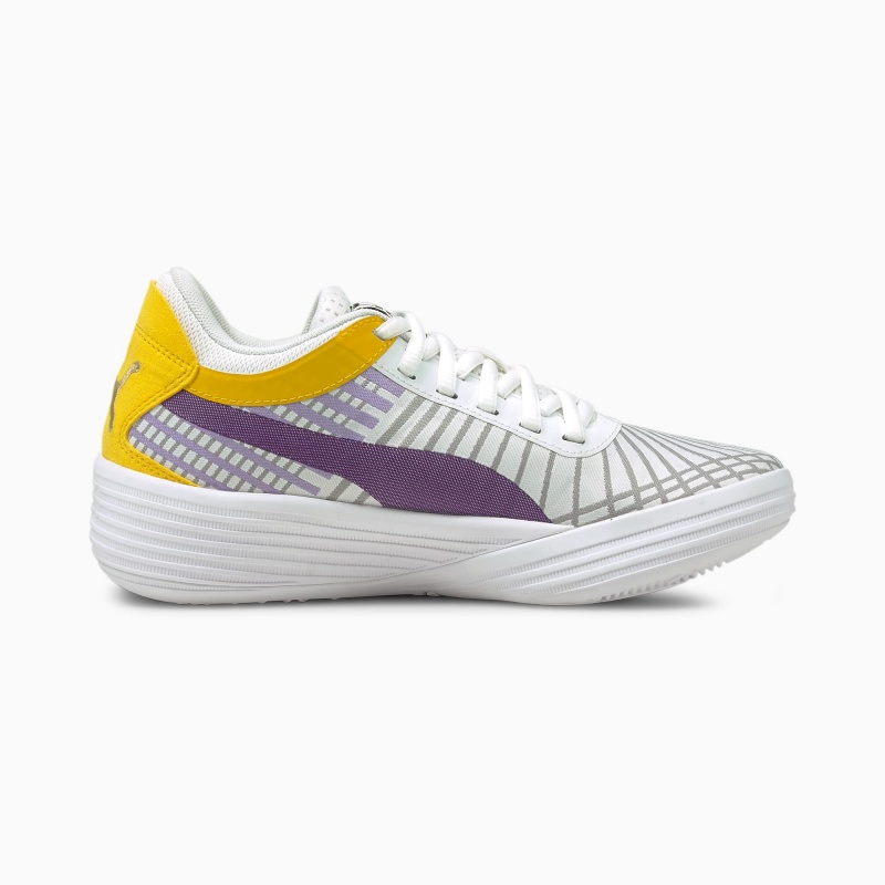 Tenis Basquetbol Puma Clyde All-Pro JR Amarillos Blancos | 68179XQDB