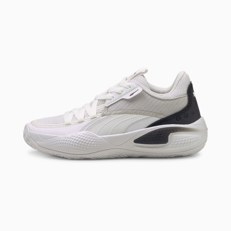 Tenis Basquetbol Puma Court Rider I JR Blancos Negros | 97342NIWL