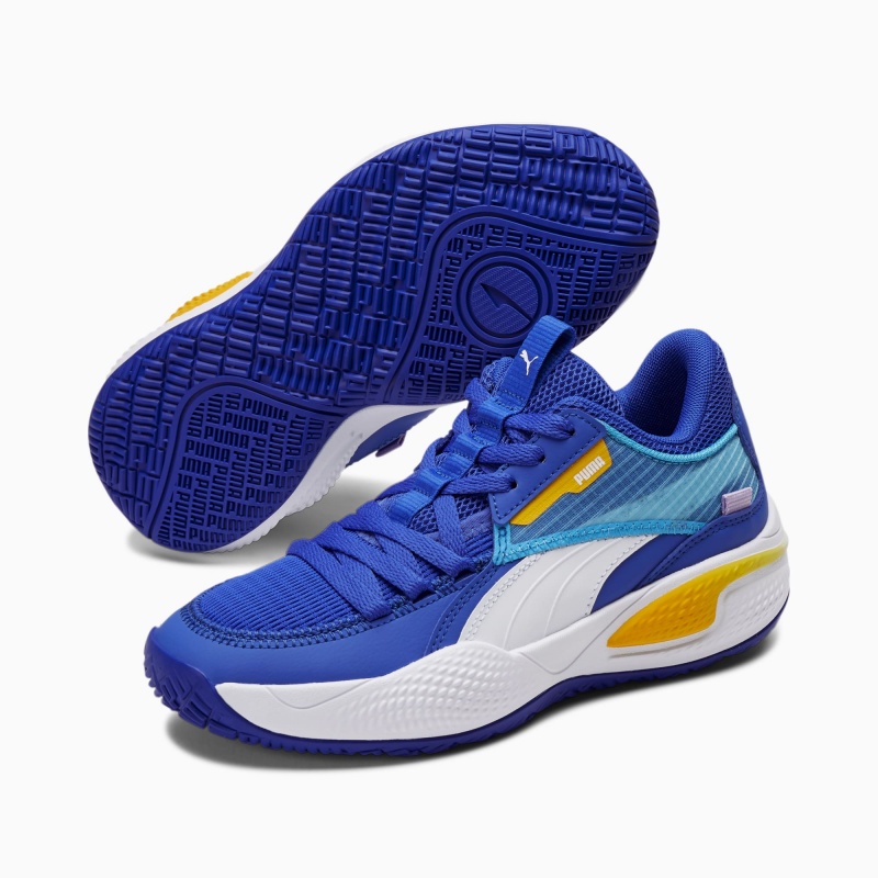 Tenis Basquetbol Puma Court Rider JR Azules | 61735RMSV