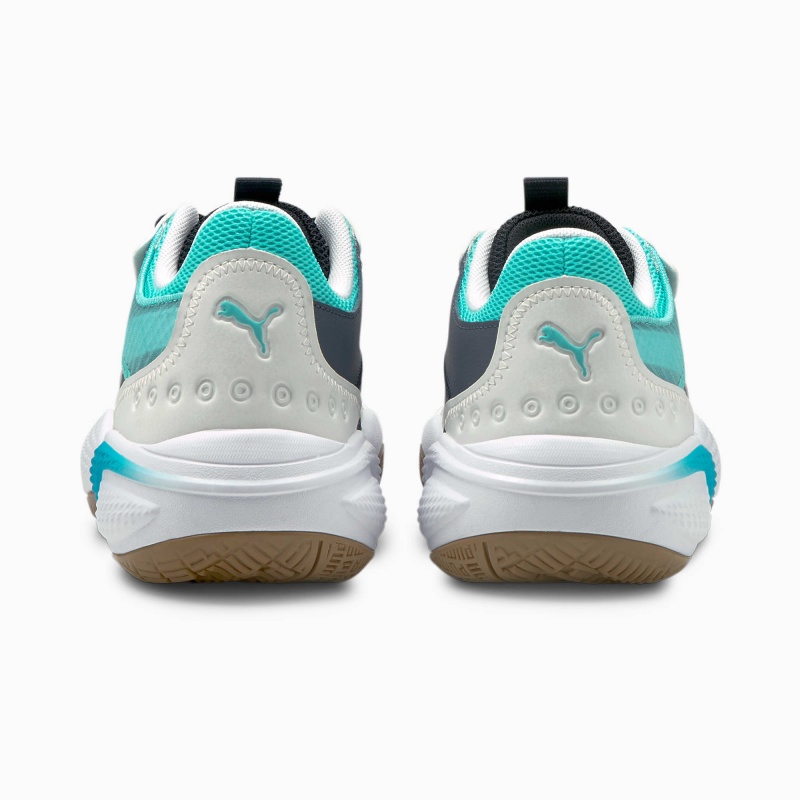 Tenis Basquetbol Puma Court Rider Summer Days JR Ebony / Elektro Aqua | 30879XPBG