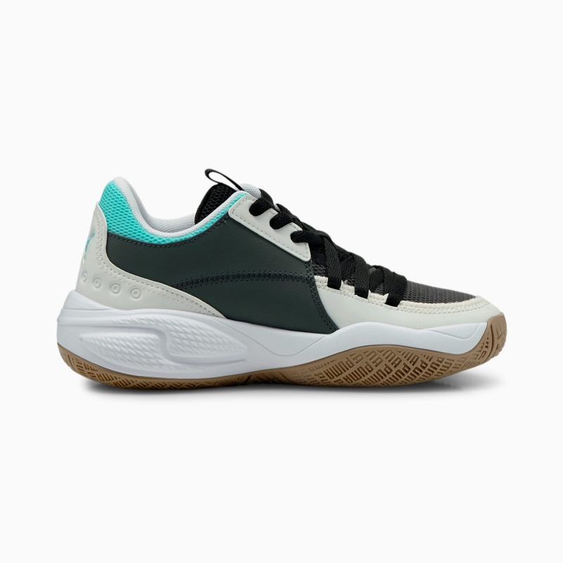 Tenis Basquetbol Puma Court Rider Summer Days JR Ebony / Elektro Aqua | 30879XPBG