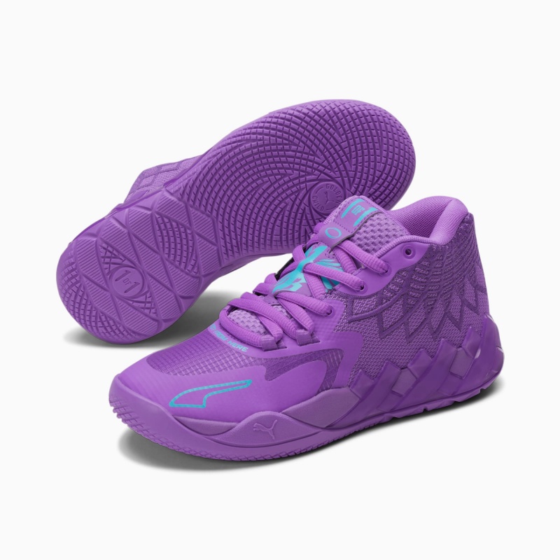Tenis Basquetbol Puma MB.01 JR Morados Azules | 87361DNRT
