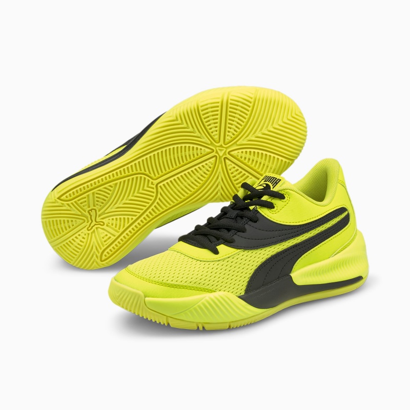 Tenis Basquetbol Puma Triple Basketball Jr Amarillos Negros | 27416VPIB