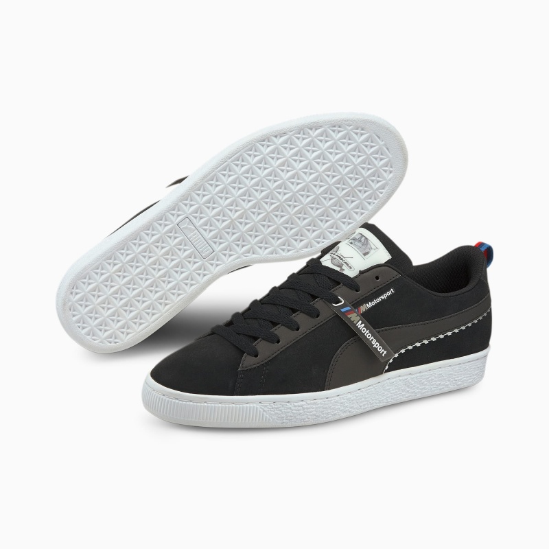 Tenis Puma BMW MMS Suede XXI Negros Blancos | 18375CSRQ