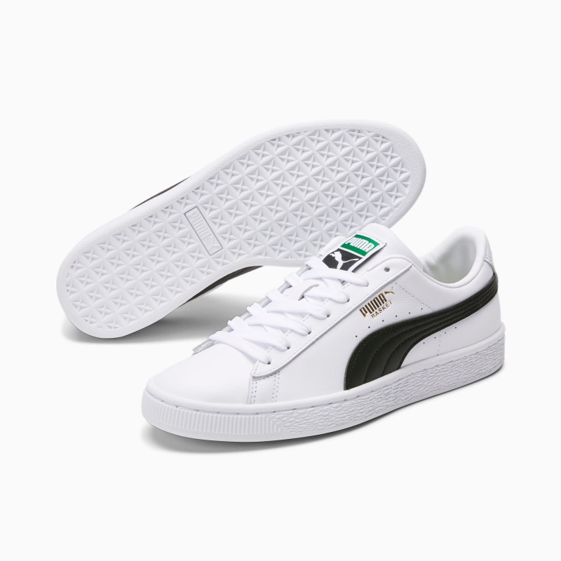 Tenis Puma Basket Classic XXI Blancos Negros | 53498UILS