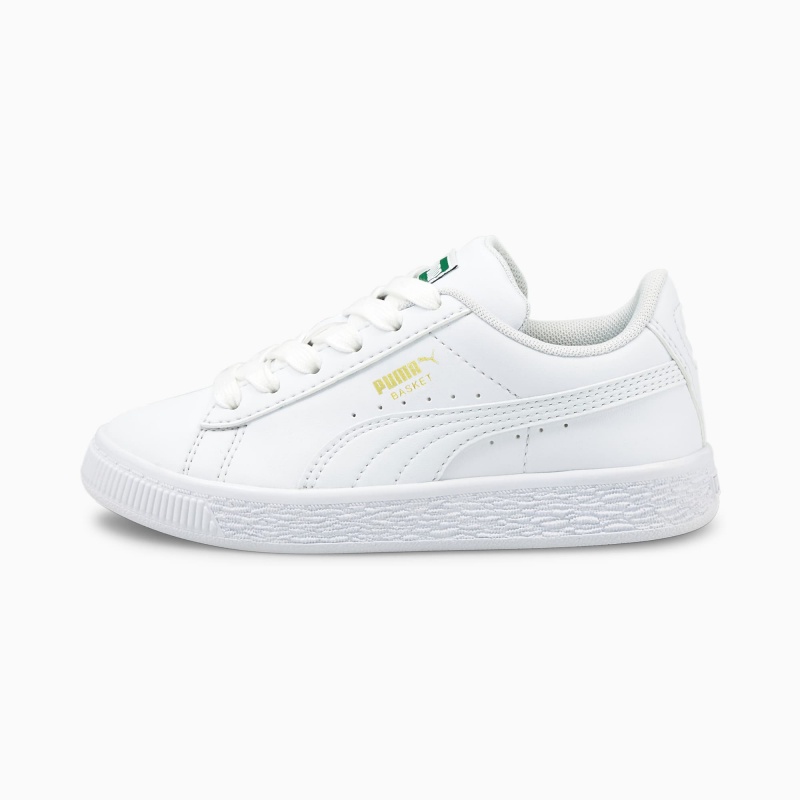 Tenis Puma Basket Classic XXI Little Blancos Blancos | 69350PNFM
