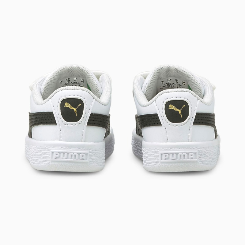 Tenis Puma Basket Classic XXI Toddler Blancos Negros | 40521WCKZ