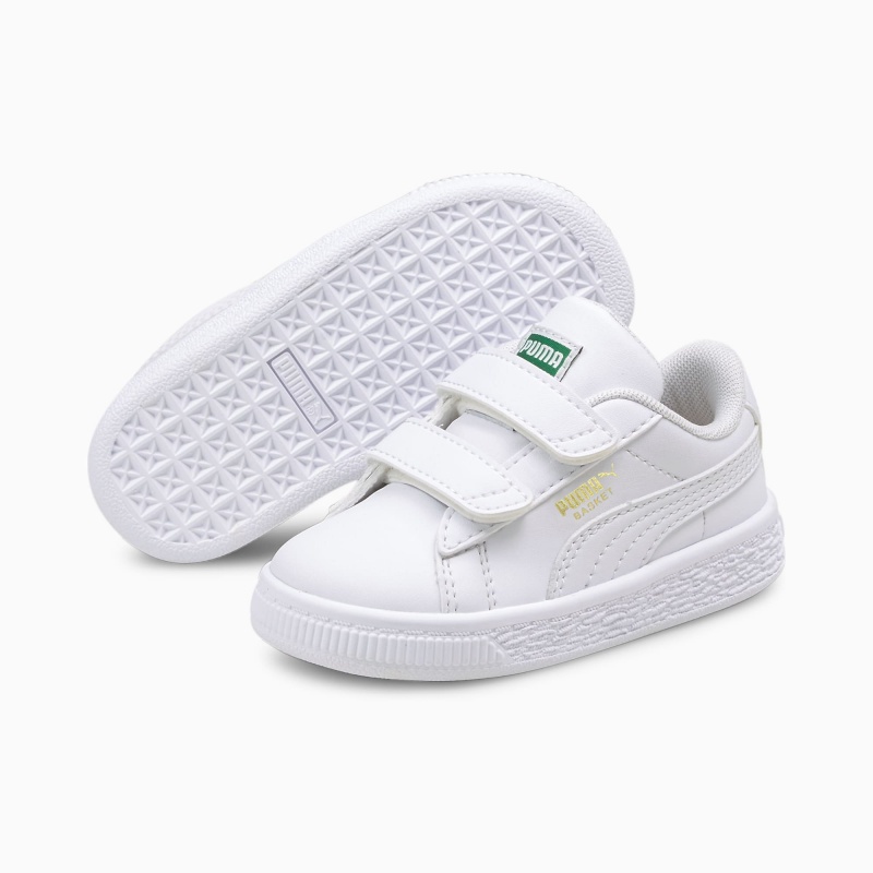 Tenis Puma Basket Classic XXI Toddler Blancos Blancos | 53072IARB