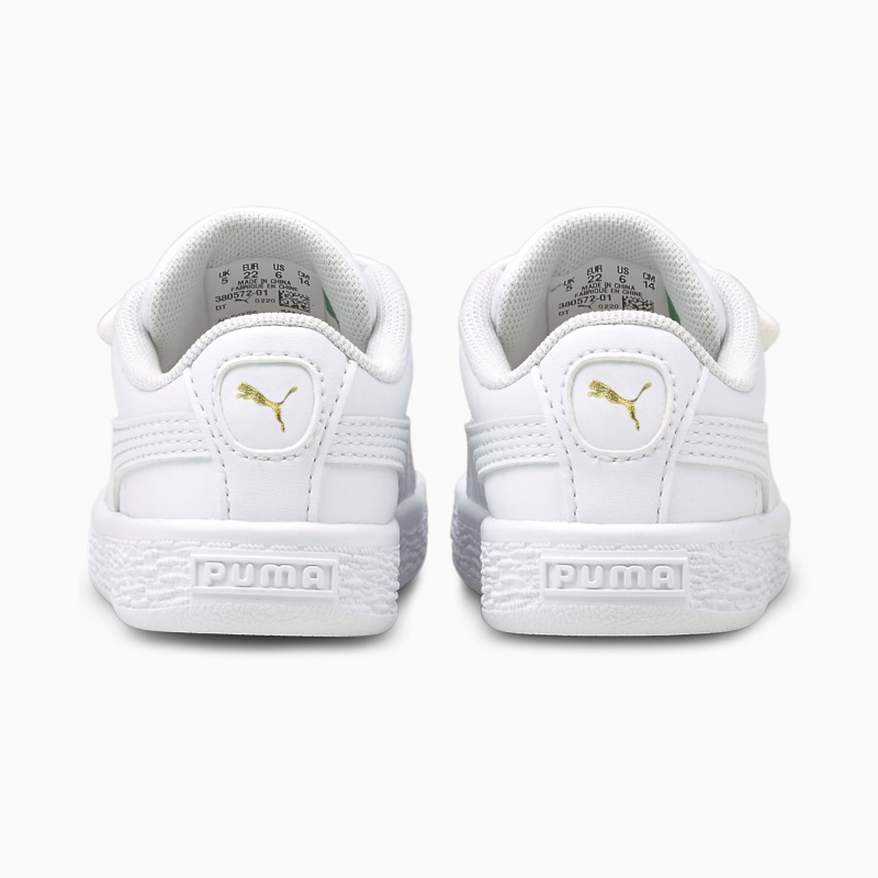 Tenis Puma Basket Classic XXI Toddler Blancos Blancos | 53072IARB