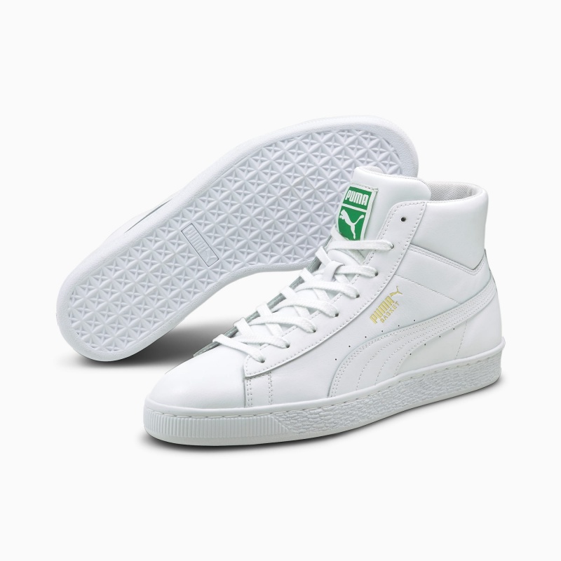 Tenis Puma Basket Mid XXI Blancos Blancos | 08326CDEV