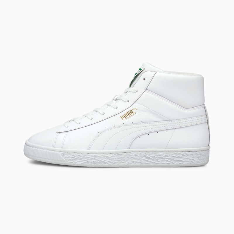 Tenis Puma Basket Mid XXI Blancos Blancos | 08326CDEV