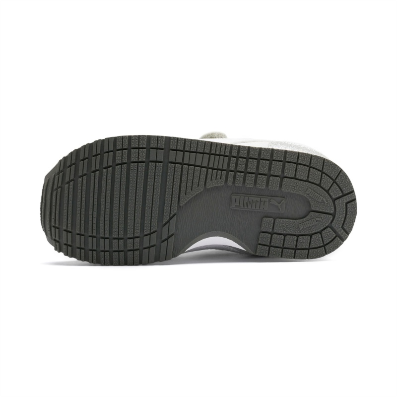 Tenis Puma Cabana Racer Glitz Ac Inf Plateados Blancos | 63281VLFI