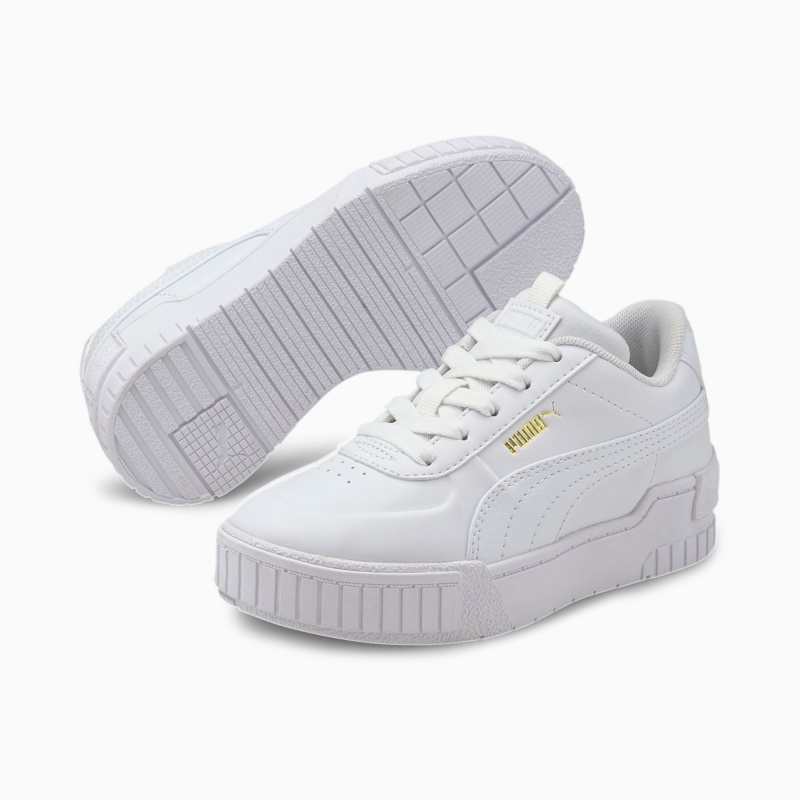 Tenis Puma Cali Deporte Little Blancos Blancos | 35927CJXD