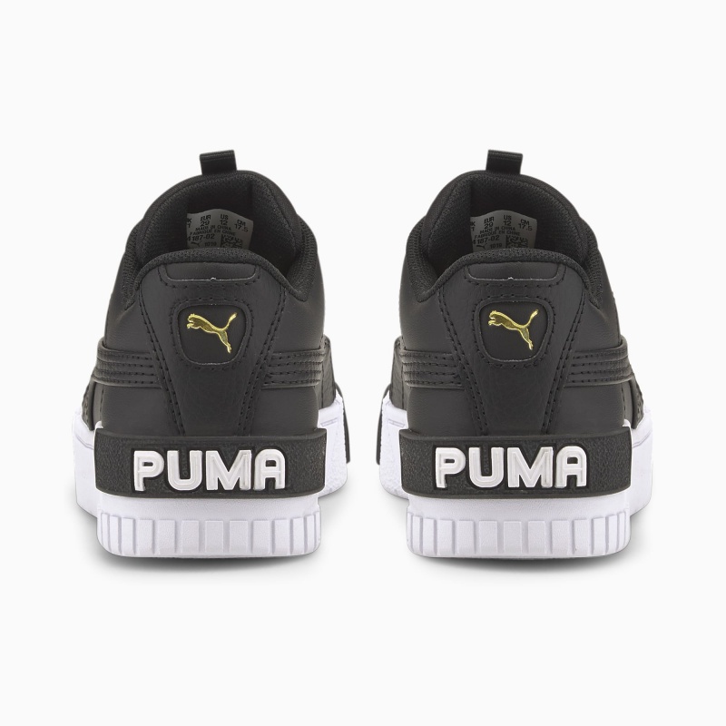 Tenis Puma Cali Deporte Little Negros Blancos | 97205CJSV