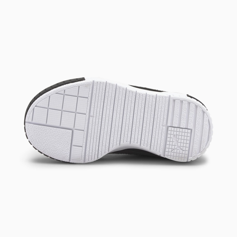 Tenis Puma Cali Deporte Little Negros Blancos | 97205CJSV