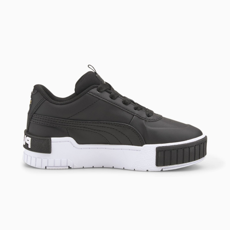 Tenis Puma Cali Deporte Little Negros Blancos | 97205CJSV