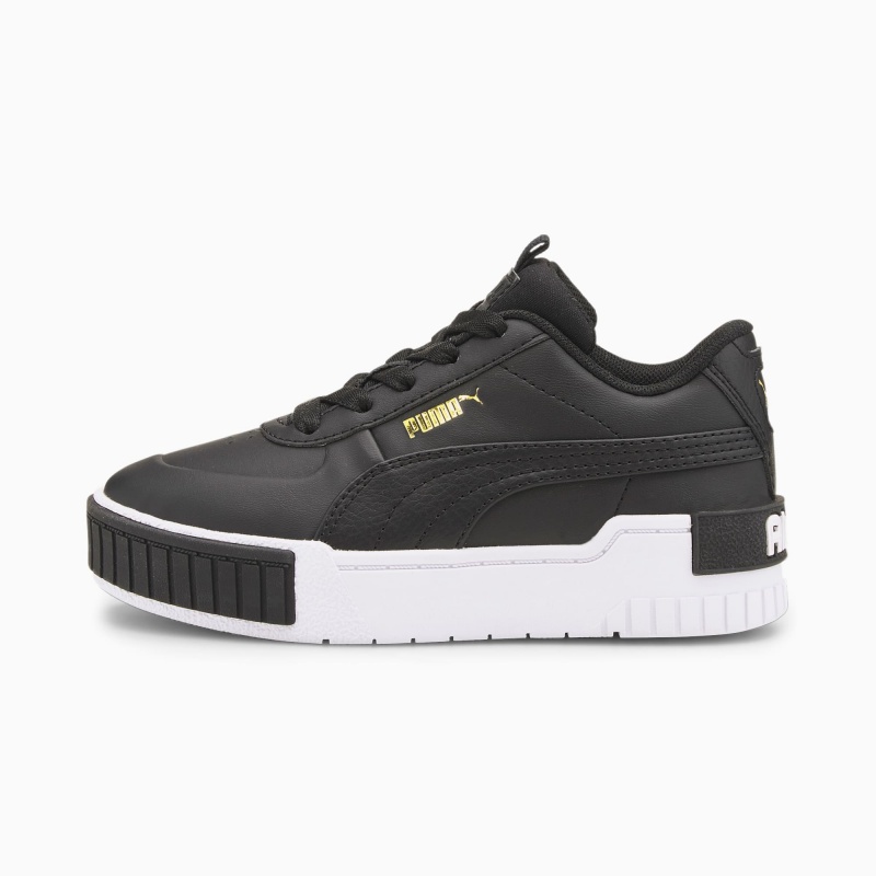 Tenis Puma Cali Deporte Little Negros Blancos | 97205CJSV