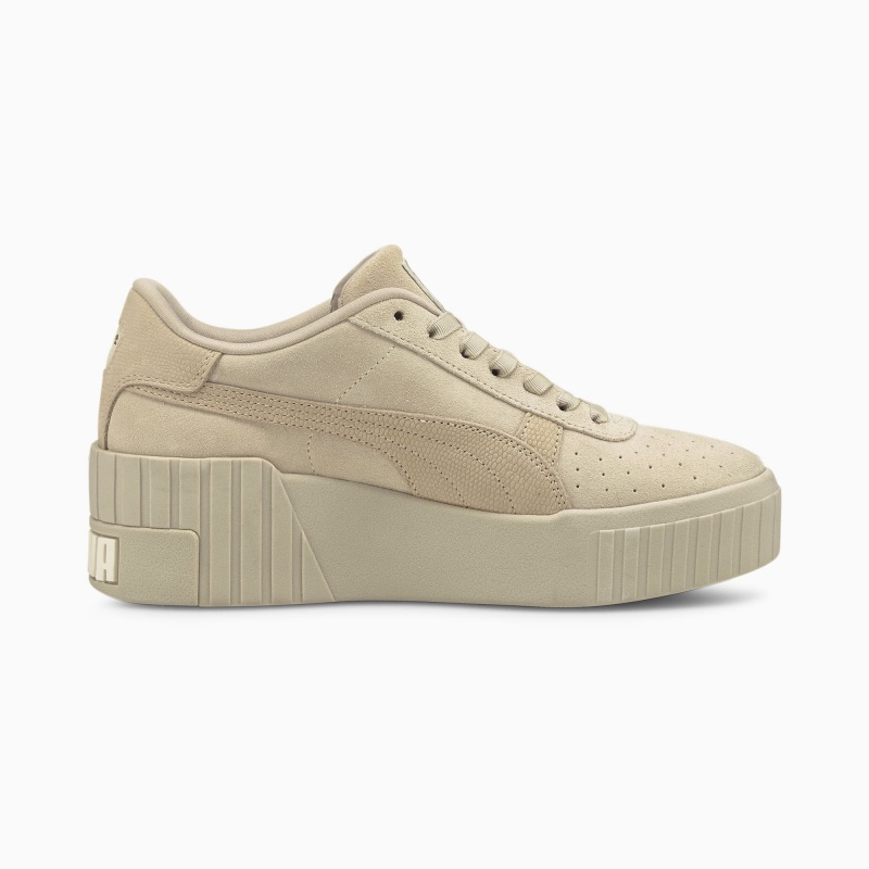 Tenis Puma Cali Wedge Tonal Dorados | 76432TQCI