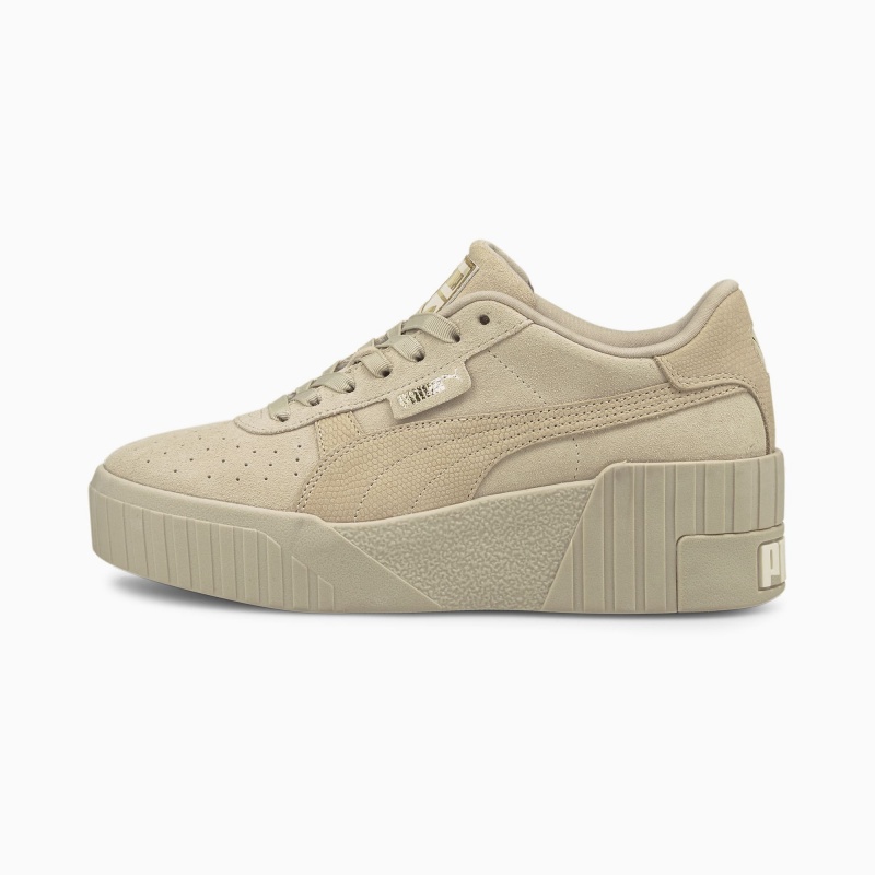 Tenis Puma Cali Wedge Tonal Dorados | 76432TQCI