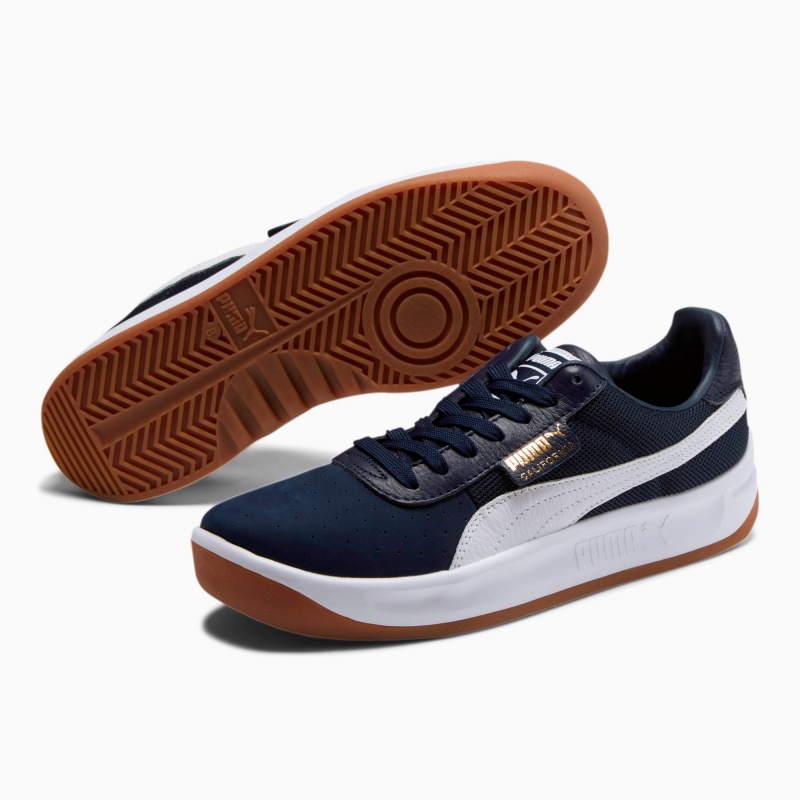 Tenis Puma California Casuales Blancos Dorados | 15826HPYW