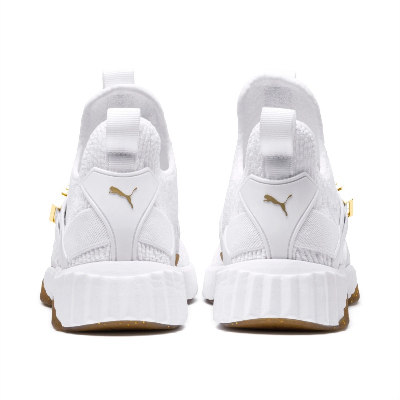 Tenis Puma Defy Varsity Mid Blancos Dorados | 84675CAEJ