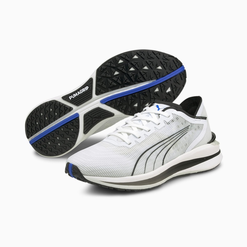 Tenis Puma Electrify Nitro JR Azules Blancos Negros | 36784SAIY