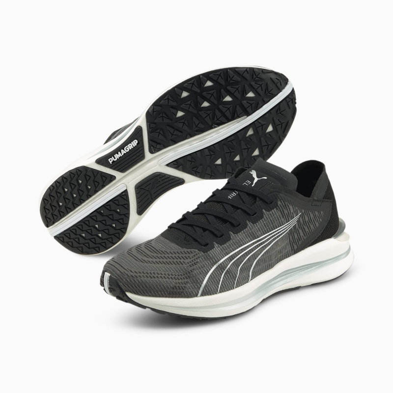 Tenis Puma Electrify Nitro JR Blancos Plateados Negros | 84192YJVT