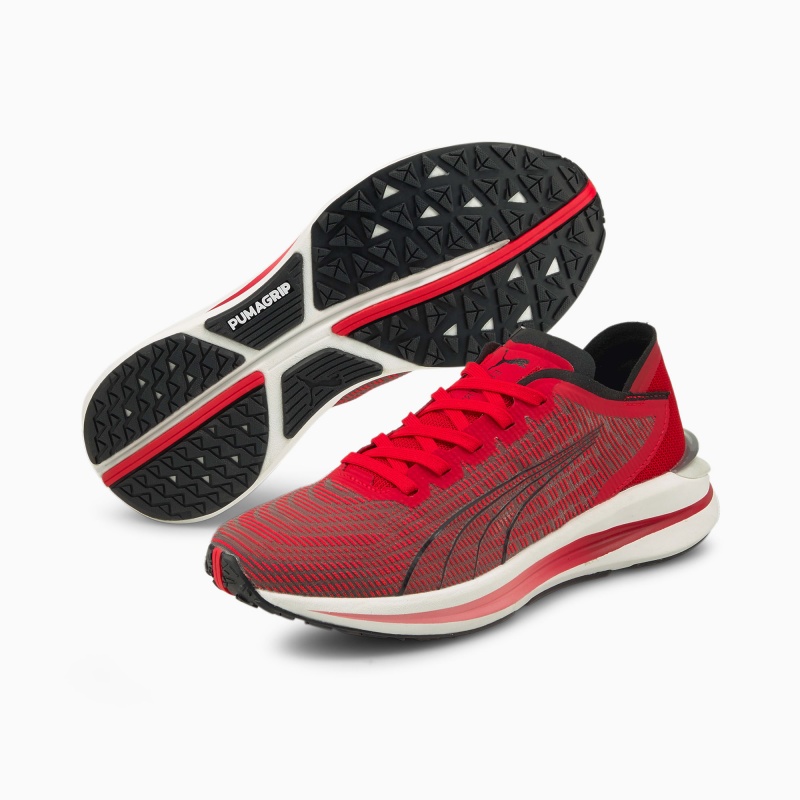 Tenis Puma Electrify Nitro JR Blancos Rojos Negros | 53806QCXG