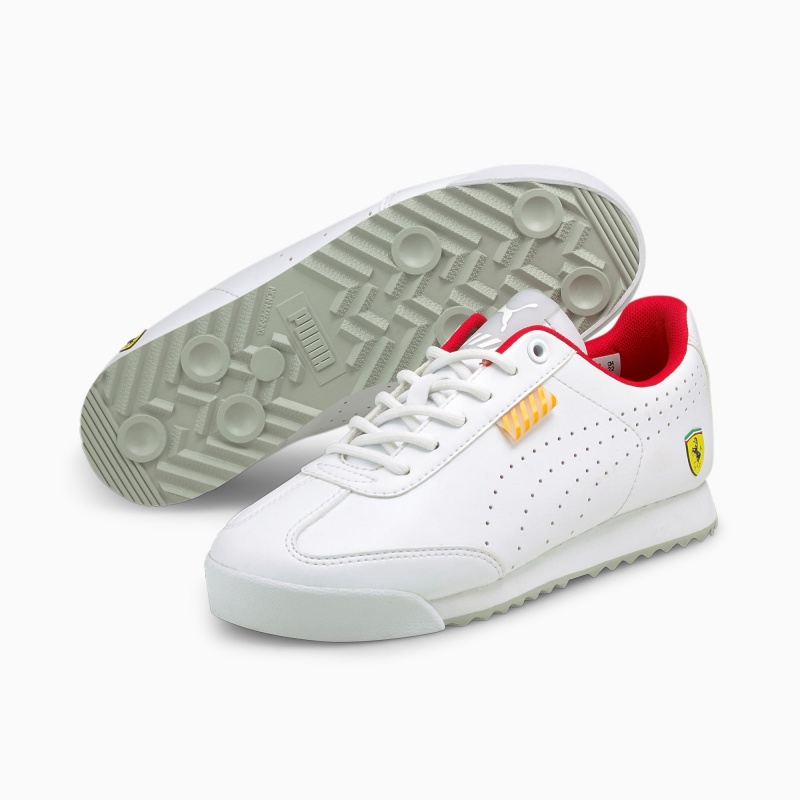 Tenis Puma Ferrari Roma Via Perf JR Blancos Blancos | 79024WKUE