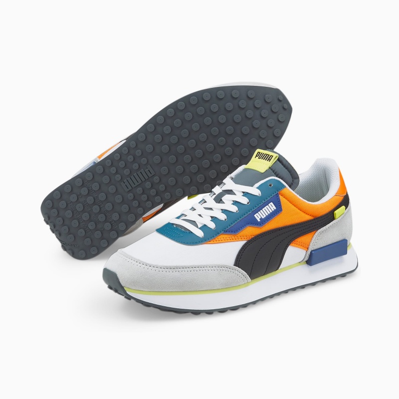 Tenis Puma Future Rider Play On Blancos Naranjas | 38014ZFMH