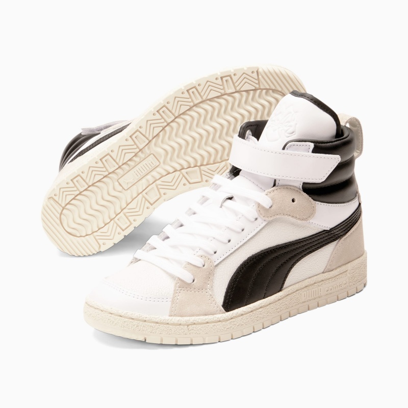 Tenis Puma High Court Regal Ralph Sampson Mid Blancos Negros | 06314LZSR