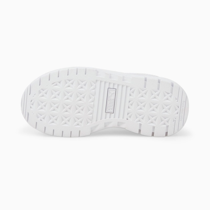 Tenis Puma Mayze Cuero Little Blancos Dorados | 72831WTDQ