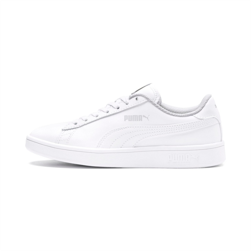 Tenis Puma PUMA Smash v2 Cuero JR Blancos Blancos | 72186AGUM