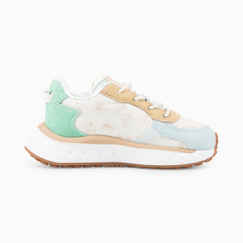 Tenis Puma PUMA x Animal Crossing New Horizons Wild Rider Toddler Azules Blancos | 38197AMSU