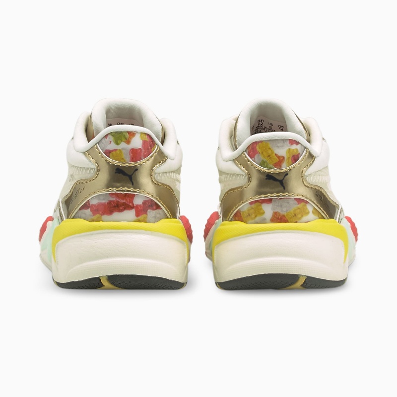Tenis Puma PUMA x HARIBO RS-X³ Toddler Blancos Dorados | 38165RNBL