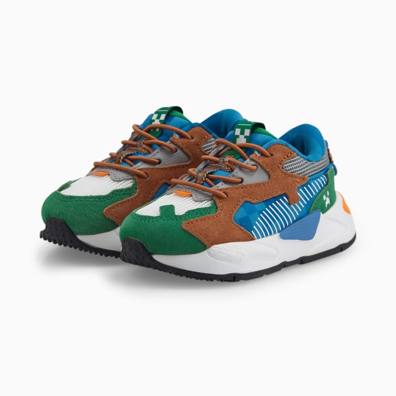 Tenis Puma PUMA x MINECRAFT RS-Z Toddler Verdes | 26917HPQO