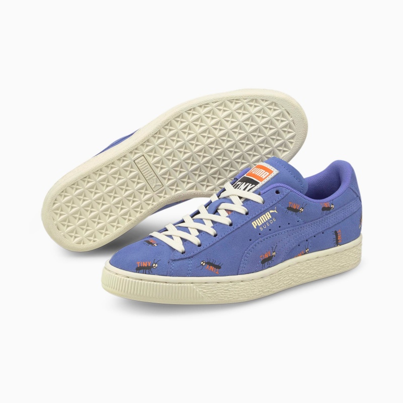 Tenis Puma PUMA x TINYCOTTONS Suede JR Azules Blancos | 09421RUQP