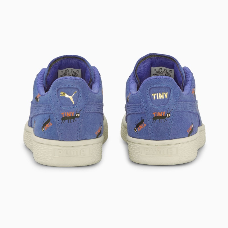 Tenis Puma PUMA x TINYCOTTONS Suede JR Azules Blancos | 09421RUQP