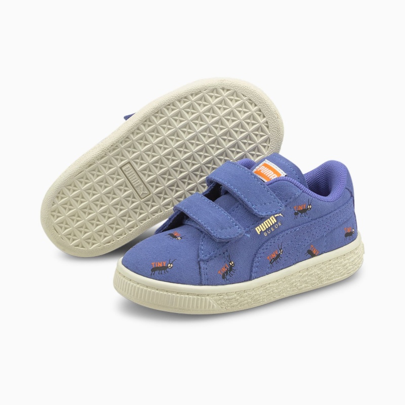 Tenis Puma PUMA x TINYCOTTONS Suede Toddler Azules Blancos | 42576VRQH