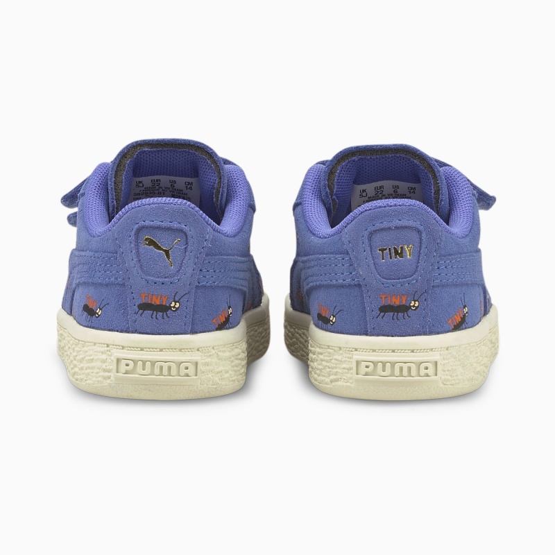 Tenis Puma PUMA x TINYCOTTONS Suede Toddler Azules Blancos | 42576VRQH
