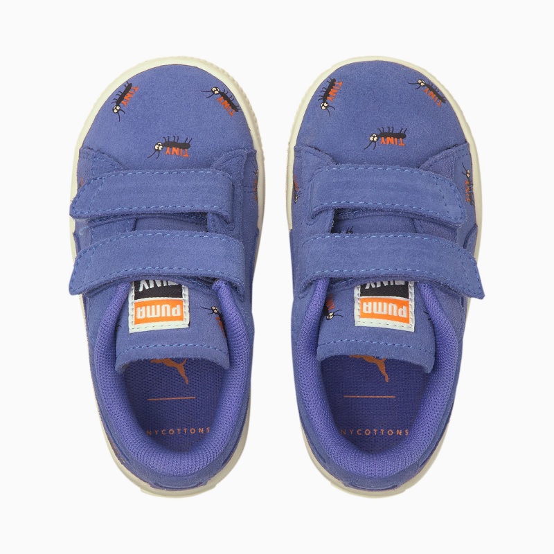 Tenis Puma PUMA x TINYCOTTONS Suede Toddler Azules Blancos | 42576VRQH