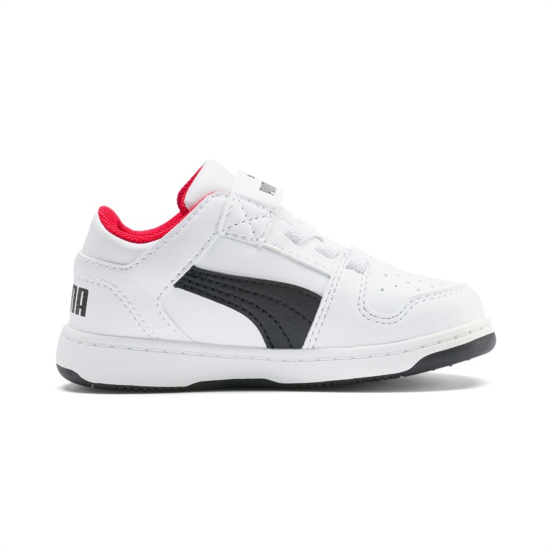Tenis Puma Puma Rebound Layup Lo Toddler Blancos Negros Rojos | 78420BKVY