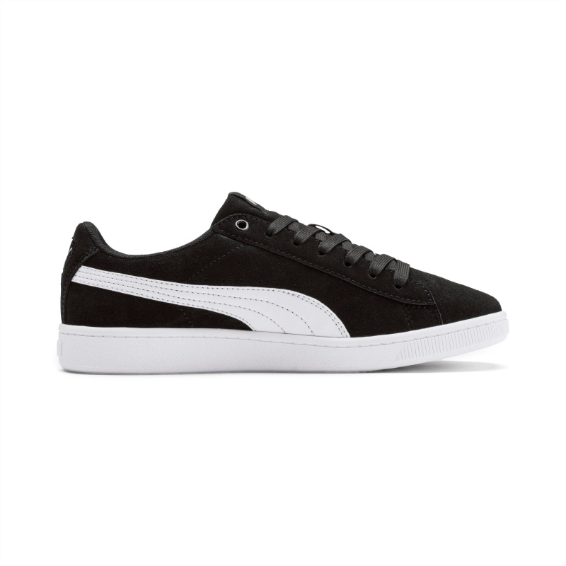 Tenis Puma Puma Vikky V2 Suede Jr Negros Blancos Plateados | 95813TQKM