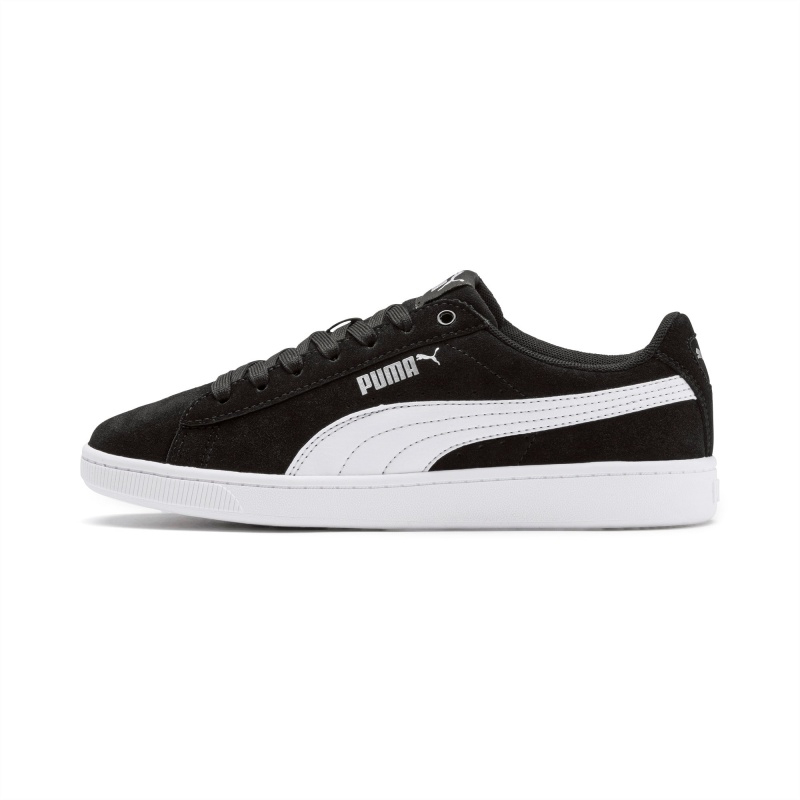 Tenis Puma Puma Vikky V2 Suede Jr Negros Blancos Plateados | 95813TQKM