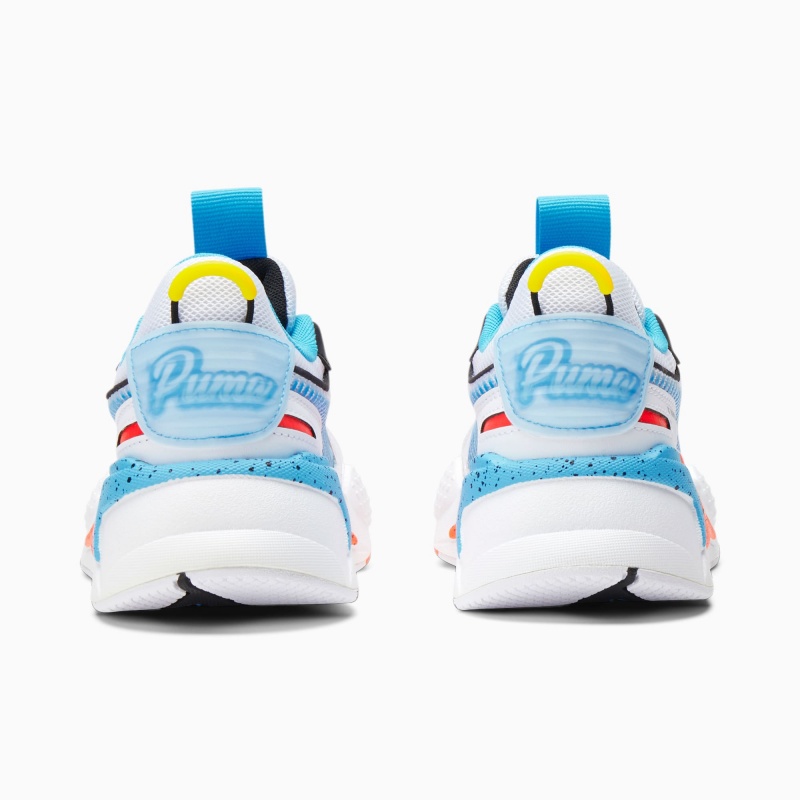Tenis Puma RS-X Airbrush JR Blancos Rojos Azules | 70481LZAJ