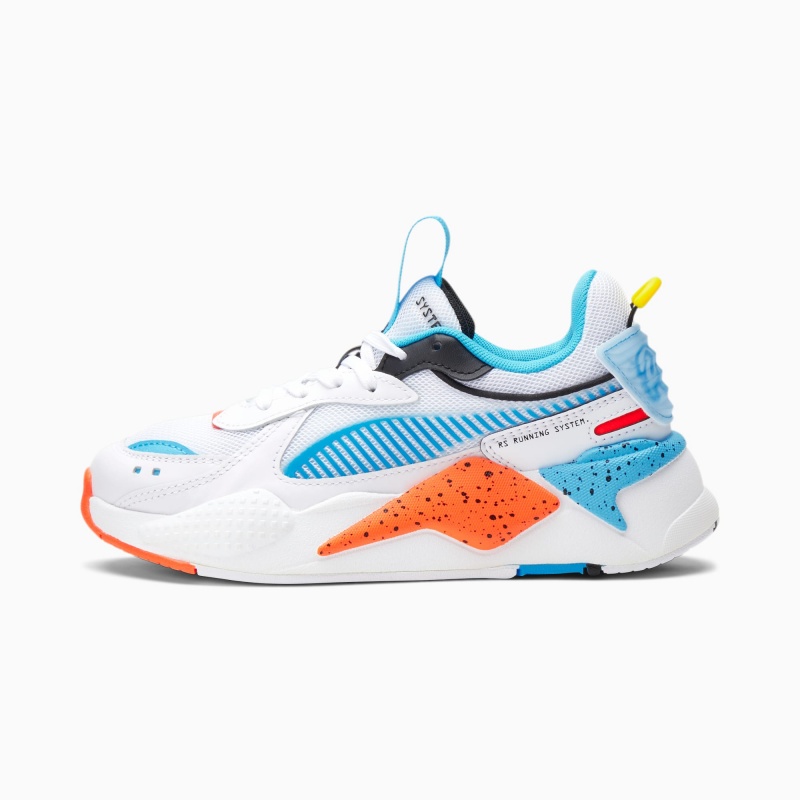 Tenis Puma RS-X Airbrush JR Blancos Rojos Azules | 70481LZAJ