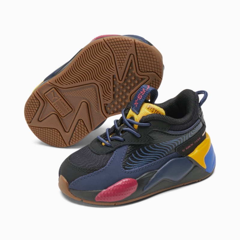 Tenis Puma RS-X Global Futurism Toddler Negros | 61547QGJE