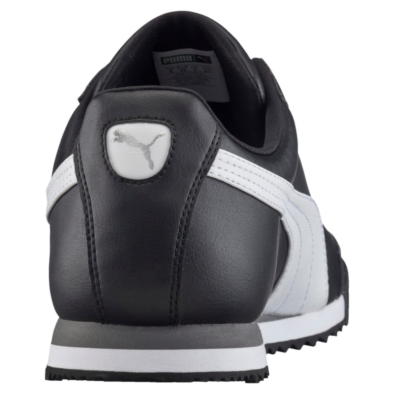 Tenis Puma Roma Basic JR Negros Blancos Plateados | 13256ZOIC