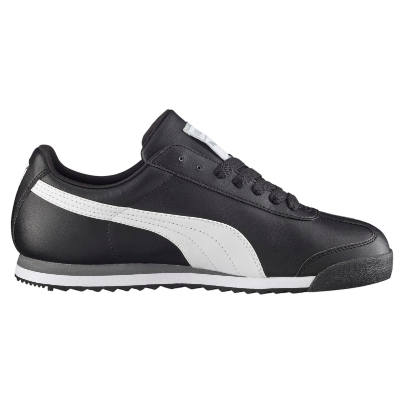 Tenis Puma Roma Basic JR Negros Blancos Plateados | 25807XANI